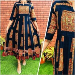 Heavy Rayon Fabric Gown With Digital Print