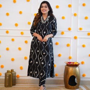 Rayon Kurta pant sets with beautiful neck Embroidery