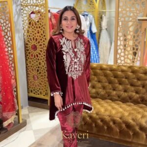 Heavy Velvet Kurti-Plazzo Set