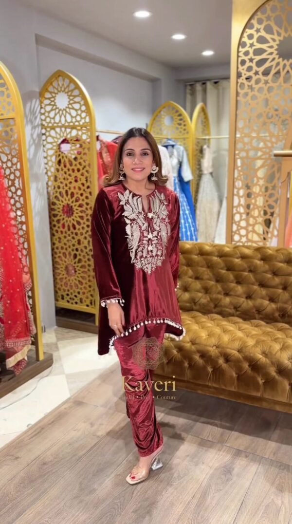 Heavy Velvet Kurti-Plazzo Set