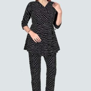 Heavy Soft Reyon With Lehriya Print Cored Set