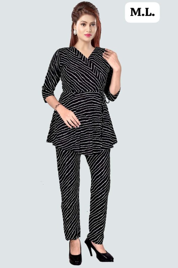 Heavy Soft Reyon With Lehriya Print Cored Set