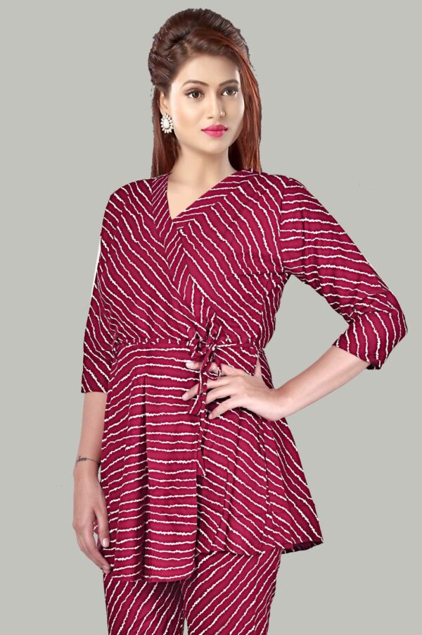 Heavy Soft Reyon With Lehriya Print Cored Set - Image 2