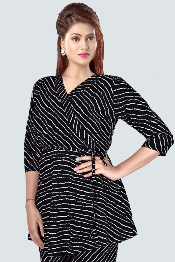 Heavy Soft Reyon With Lehriya Print Cored Set - Image 5