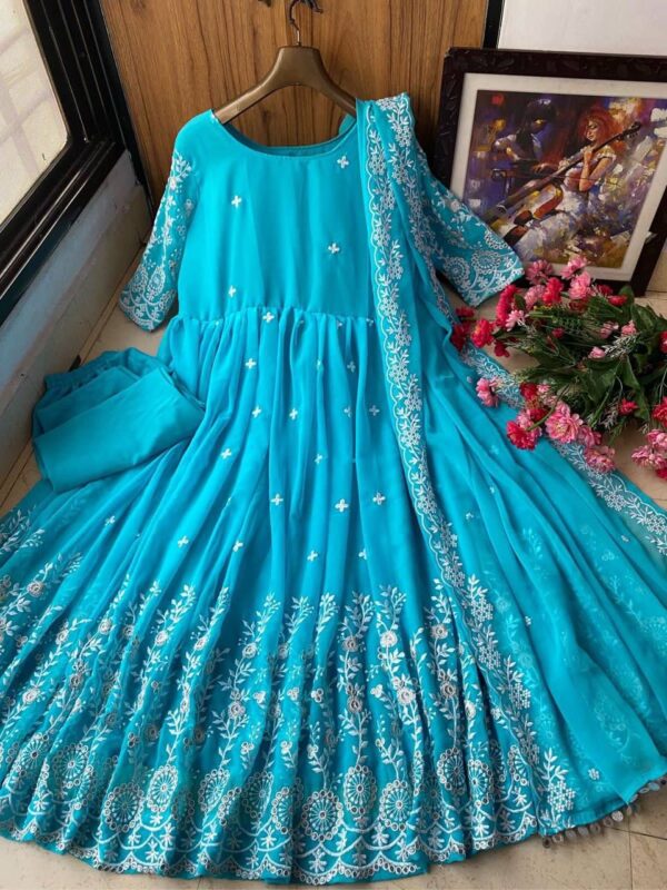 Embroidered Anarkali Gown - Image 3