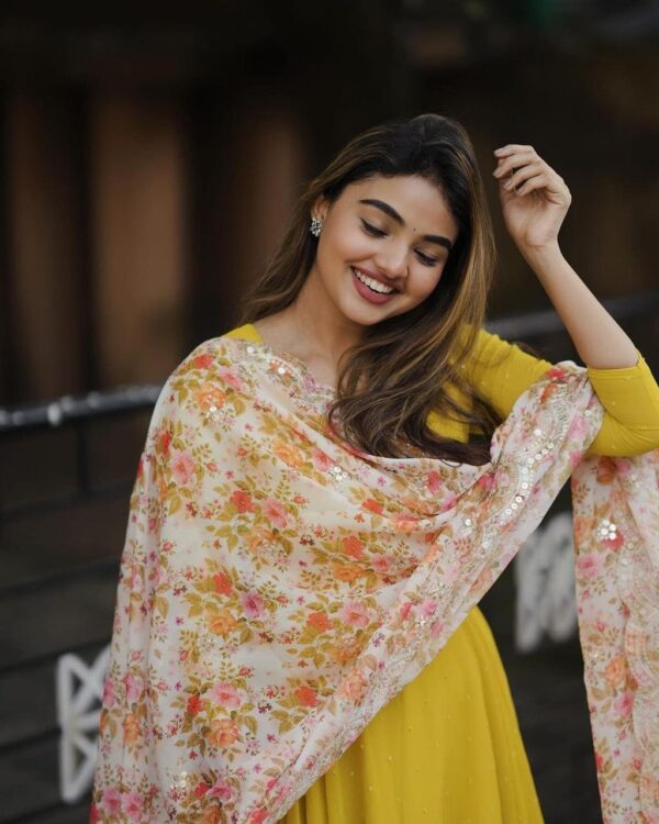 Georgette Gown With Dupatta - Image 4