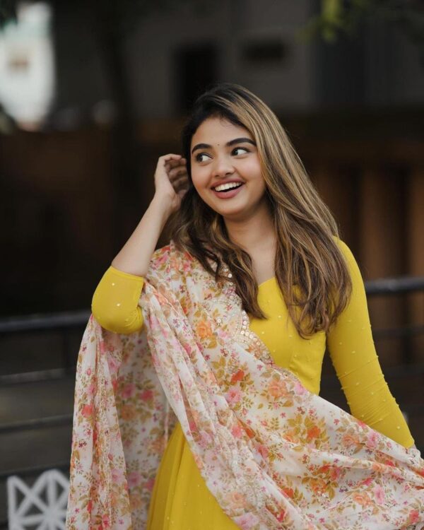 Georgette Gown With Dupatta - Image 8
