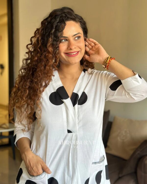 Black Cotton Kurta Set - Image 5