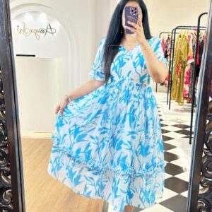 Jaipuri Cotton Floor Print Gown