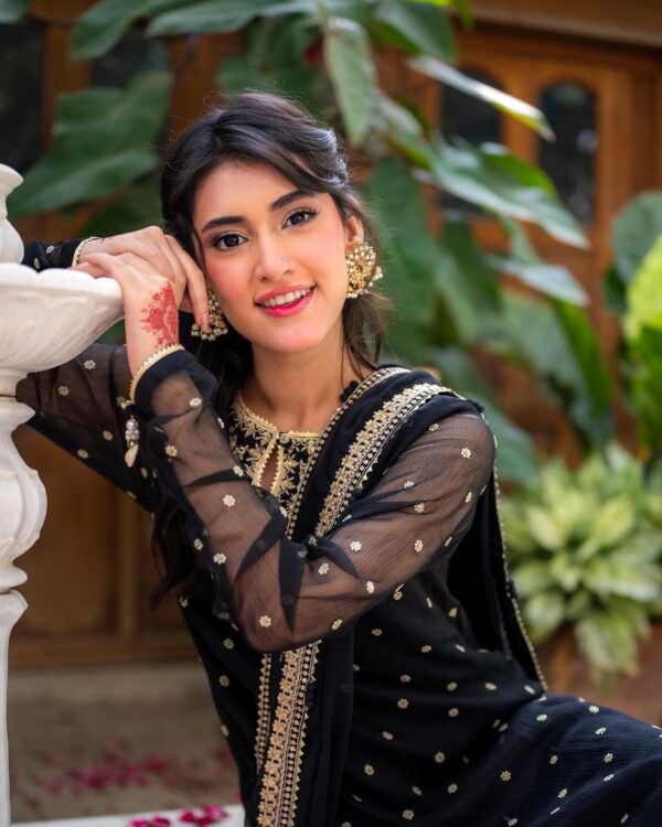 Heavy Georgette Kurti Pant Set - Image 5