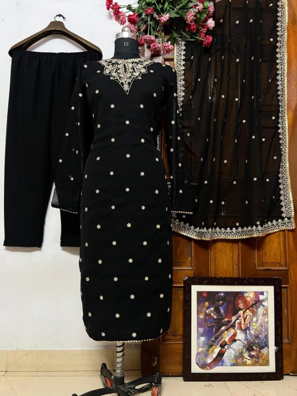 Heavy Georgette Kurti Pant Set - Image 3