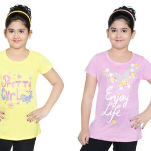 Kid's Girl Cotton T-Shirt Combo ( 2 T-Shirts )