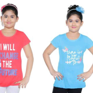 Kid's Girl Cotton T-Shirt Combo ( 2 T-Shirts )