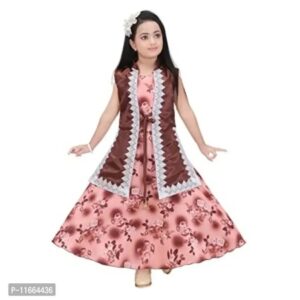 Girl's Beautiful Rayon Fabric Long Dress