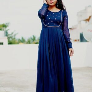 Georgette with full embodery work Gown