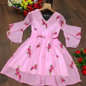 New Georgette Fabric Fancy Western Dress