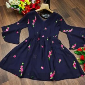 New Georgette Fabric Fancy Western Dress