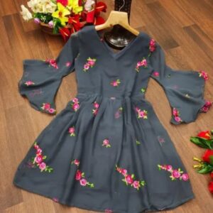 New Georgette Fabric Fancy Western Dress