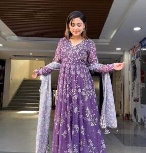 Printed Anarkali Gown