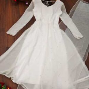 Georgette Gown with Net Dupatta