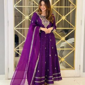 Embroidered Anarkali Gown