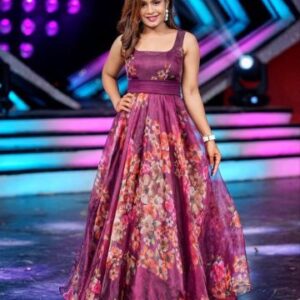 New Designer Printed Anarkali Gown