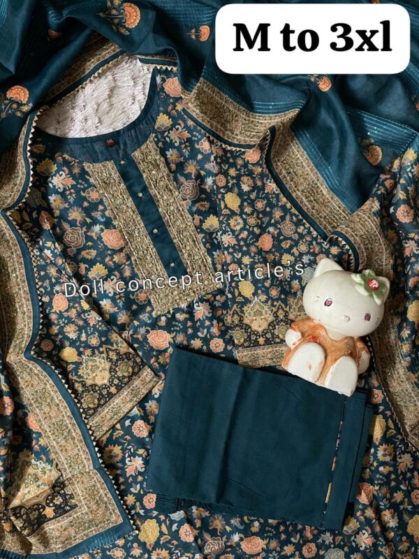 Heavy Party Wear Kurti Pent With Dupatta Set