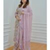Stylish Cotton Kurti Pent Set With Chanderi Silk Dupatta - Image 3