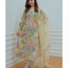 Stylish Cotton Kurti Pent Set With Chanderi Silk Dupatta