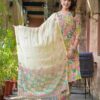 Stylish Cotton Kurti Pent Set With Chanderi Silk Dupatta - Image 5