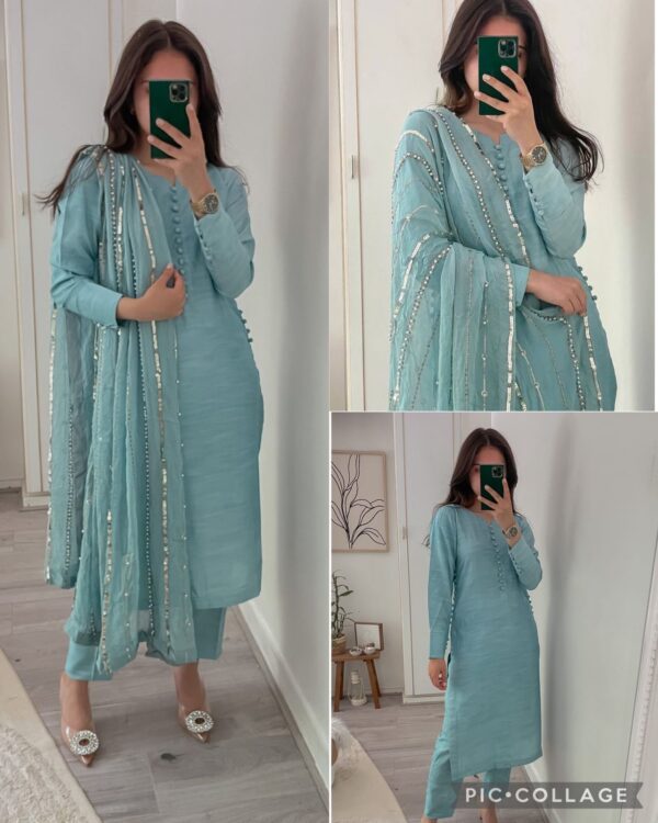 Stylish Party Wear  Fancy Top-Dupatta  Bottom - Image 2