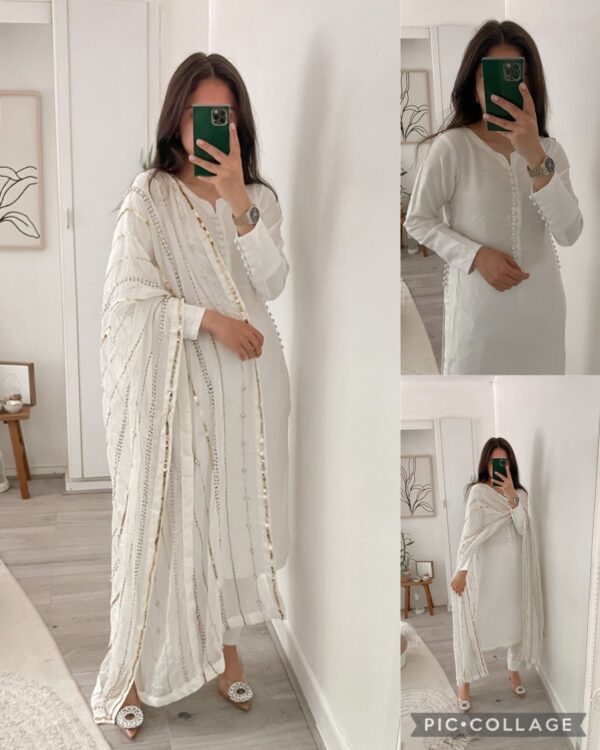 Stylish Party Wear  Fancy Top-Dupatta  Bottom - Image 2