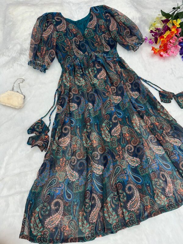 Georgette Fabric Nyracut Kurties With Digital Print