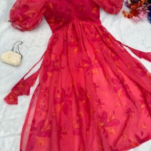 Georgette Fabric Nyracut Kurties With Digital Print