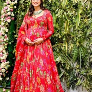 Heavy Georgette Digital Print Gown