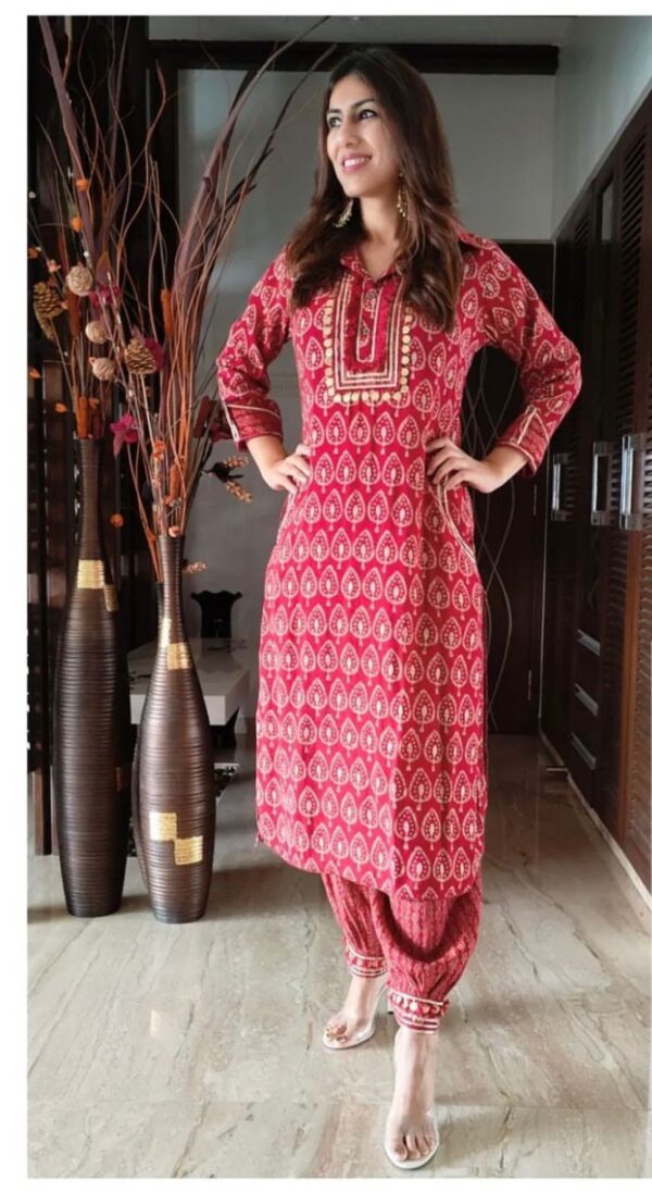 Pure Reyon Cottan Kurti Pent Set - Image 5