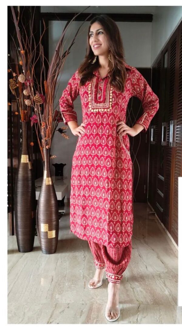 Pure Reyon Cottan Kurti Pent Set - Image 2