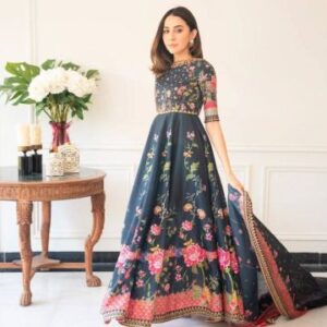 Heavy Georgette Digital Printed Fully Stitched Gown