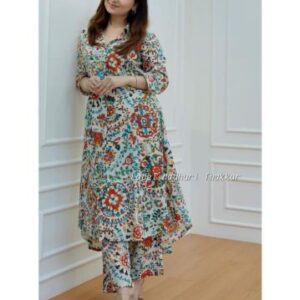 Soft Fabric Digital Printed Kurti Pent Set