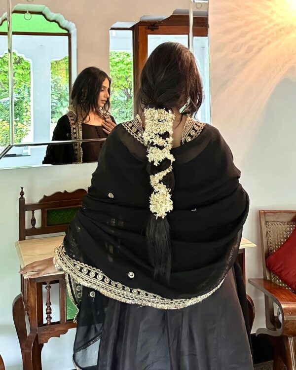 Heavy Georgette Fully Stitched Umbrella Flair Gown - Image 7