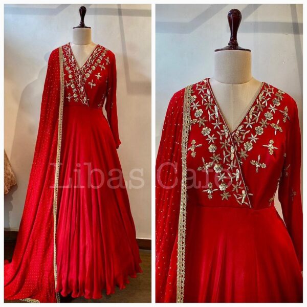 New Designer Embroidered Anarkali Gown - Image 2