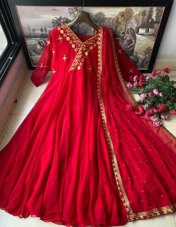 New Designer Embroidered Anarkali Gown - Image 3