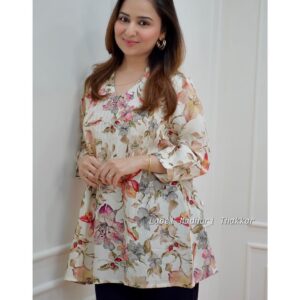 Stylish Poly Rayon Fabric Women's Top