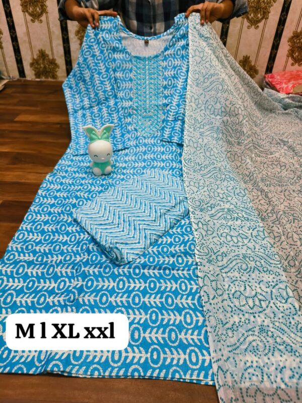 Cotton Kurti Pent 𝐋𝐚𝐭𝐞𝐬𝐭 𝐂𝐨𝐥𝐥𝐞𝐜𝐭𝐢𝐨𝐧 3 Piece Set