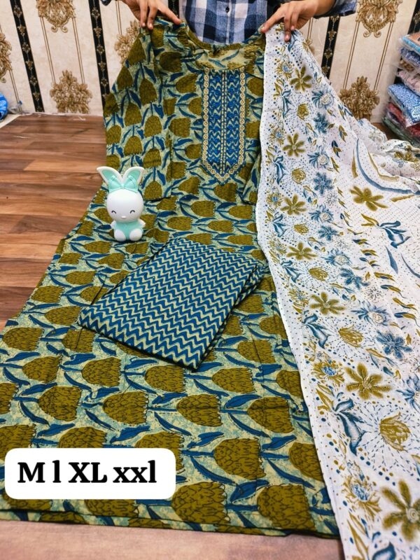 Cotton Kurti Pent 𝐋𝐚𝐭𝐞𝐬𝐭 𝐂𝐨𝐥𝐥𝐞𝐜𝐭𝐢𝐨𝐧 3 Piece Set