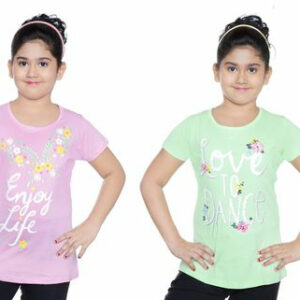 Kid's Girl Cotton T-Shirt Combo ( 2 T-Shirts )