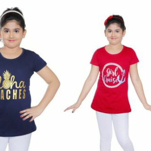 Kid's Girl Cotton T-Shirt Combo ( 2 T-Shirts )