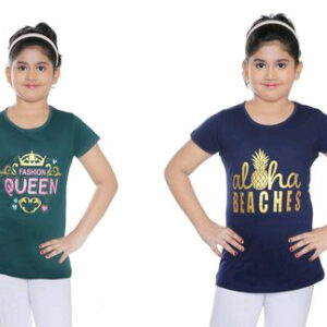 Kid's Girl Cotton T-Shirt Combo ( 2 T-Shirts )