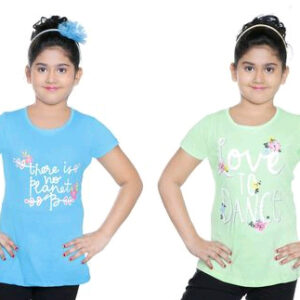 Kid's Girl Cotton T-Shirt Combo ( 2 T-Shirts )