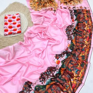 Chinnon Kalamkari Digital Print Saree